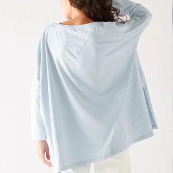 MER-SEA Catalina Slub Tee One Size Light Blue - Picture 2 of 9